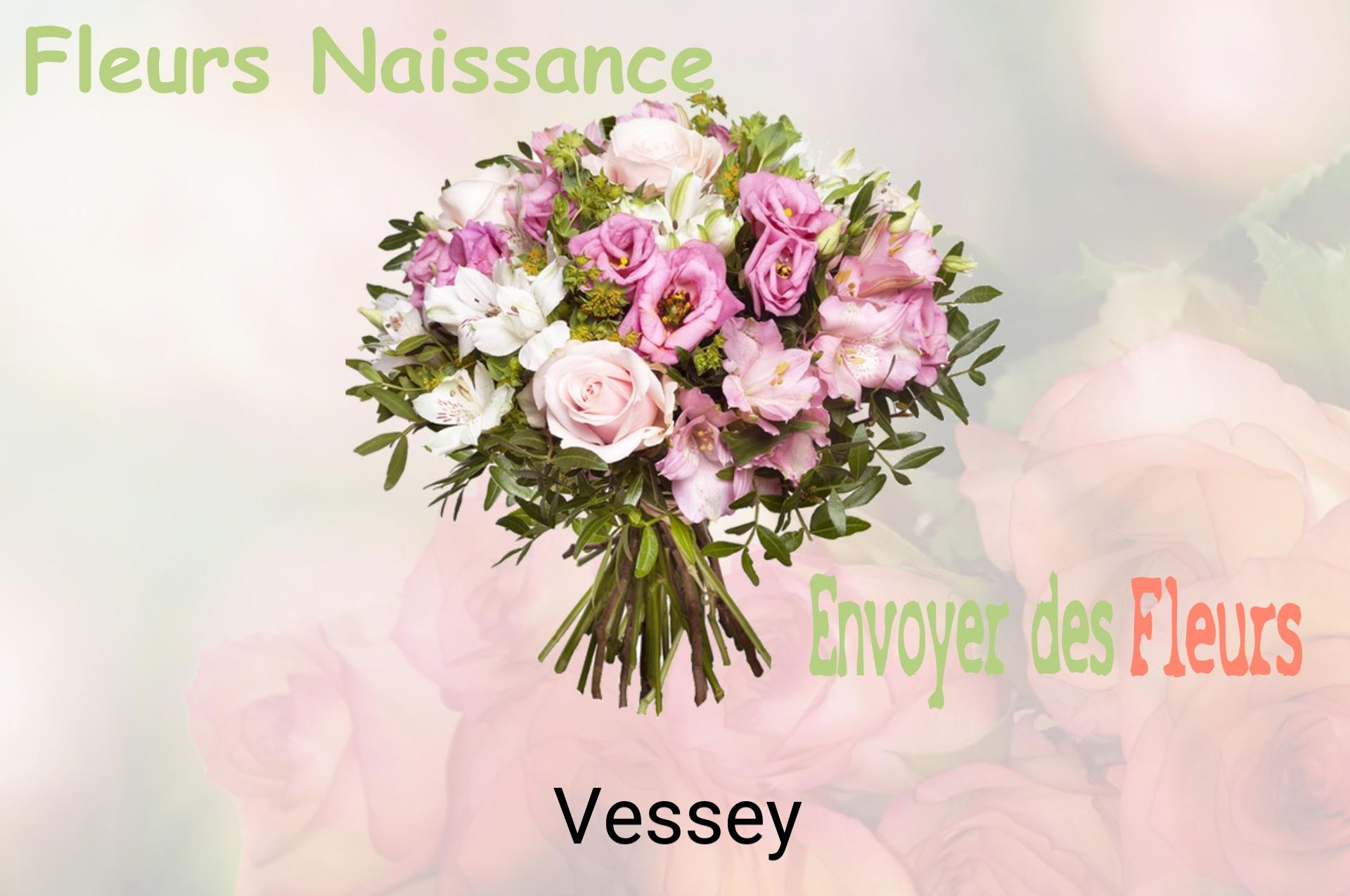 Bouquet de fleurs de naissance livré à Vessey